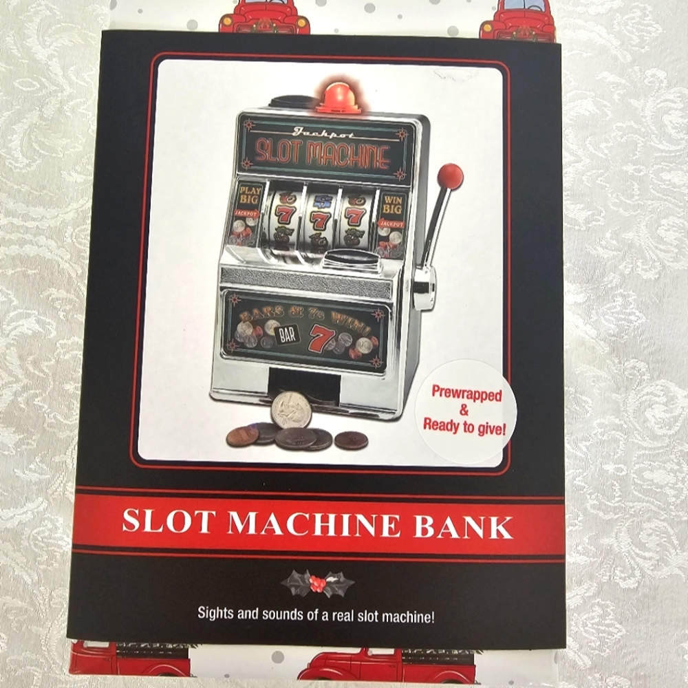 Casino Machine Bank with Lights and Sound! New in Box!